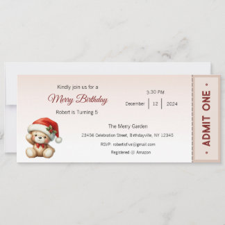 Fröhliche Einladung zum Geburtstag, Weihnachten Ge