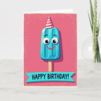 Fröhliche Eis-Pop-Birthday-Karte