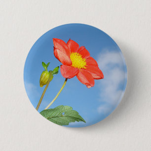 Fröhliche Erdbeerblüte Button