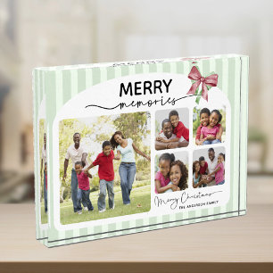 Fröhliche Erinnerungen Foto Collage Bow Weihnachte