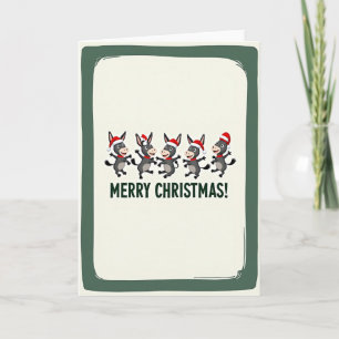 Fröhliche Esel-Weihnachtskarte Karte