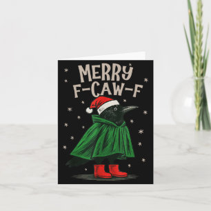 Fröhliche F-caw-f Lustige Weihnachten Schwarze Krä Karte