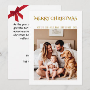 Fröhliche Familien-Weihnachtskarte - Festliche Fei Einladung