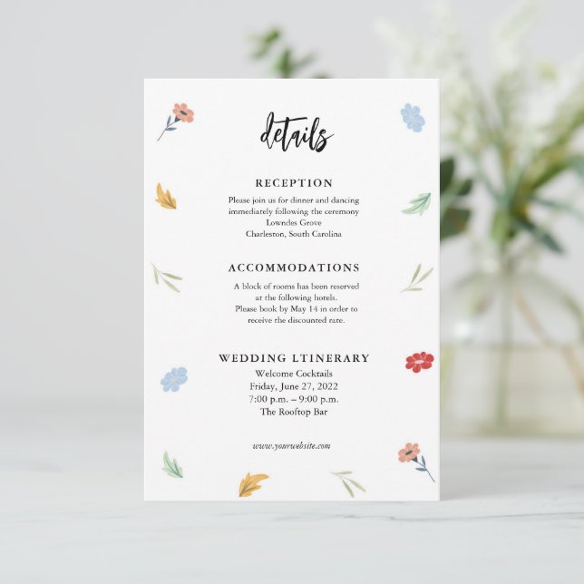 fröhliche, farbenfrohe Hochzeitkarten Dankeskarte (Stehend Vorderseite)