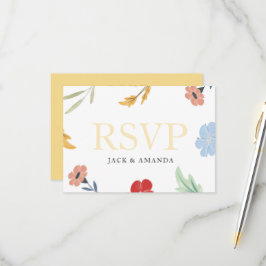 Fröhliche, farbenfrohe UAWG RSVP Karte