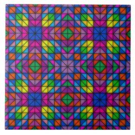 Fröhliche Farbgeometrie Fliese