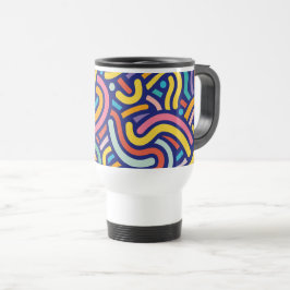 Fröhliche Farbpattern-Tasse Reisebecher