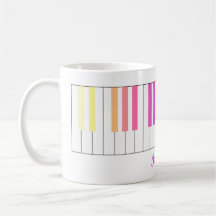 Fröhliche Farbstrahler Piano-Tasse