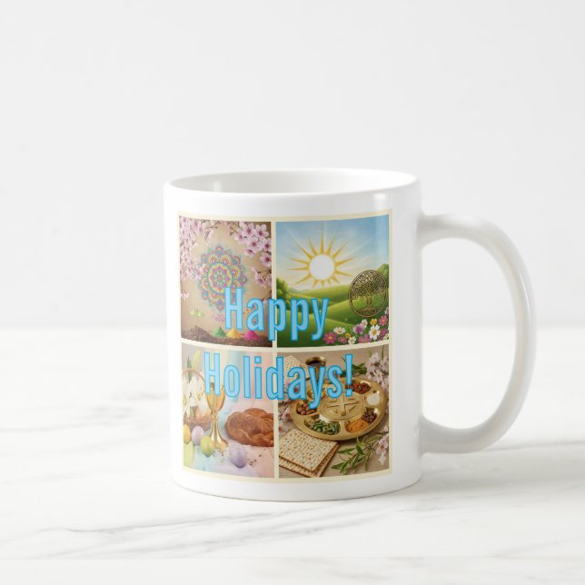 Fröhliche Feiertage Frühlingsedition Tasse (Rechts)