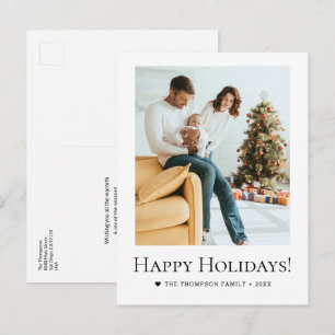Fröhliche Feiertage Minimalistische Ästhetik Benut Postkarte
