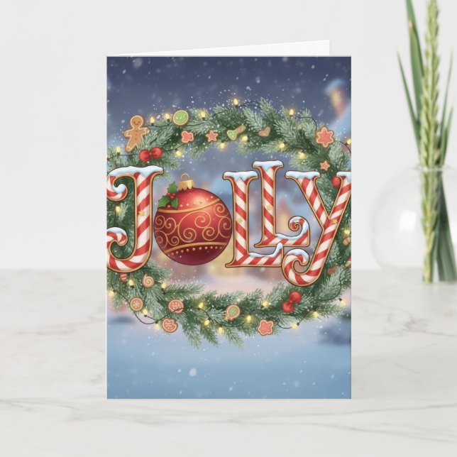 Fröhliche Feiertage - Weihnachtskarte Karte (Vorderseite)