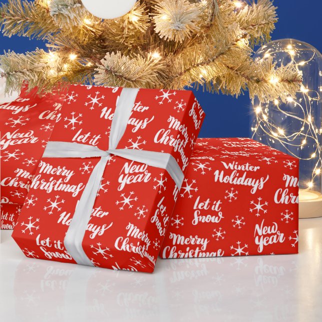 Fröhliche Feiertagswünsche Geschenkpapier (Feiertage)