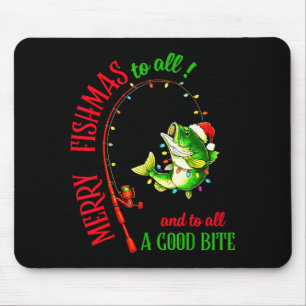Fröhliche Fisch-Weihnachten an alle lustigen Fisch Mousepad