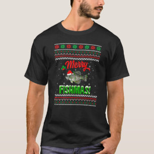 Fröhliche Fisch-Weihnachten  Angelsport Weihnachte T-Shirt