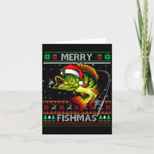 Fröhliche Fisch-Weihnachten B Fisch Angel Weihnach Karte