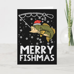 Fröhliche Fisch-Weihnachten Fischangeln Weihnachte Karte