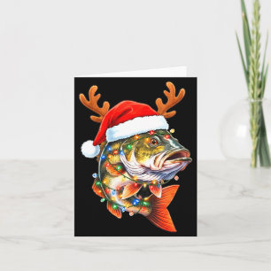 Fröhliche Fisch-Weihnachten Lustige B Angeln Weihn Karte