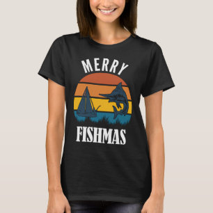 Fröhliche Fisch-Weihnachten Lustiger Fischer Weihn T-Shirt
