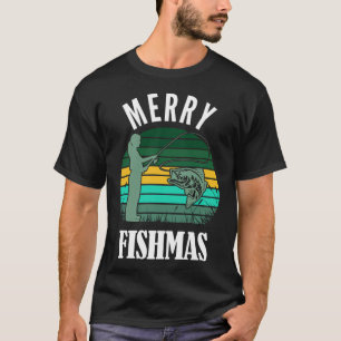 Fröhliche Fisch-Weihnachten Lustiger Fischer Weihn T-Shirt