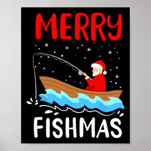 Fröhliche Fisch-Weihnachten Lustiger Weihnachten S Poster