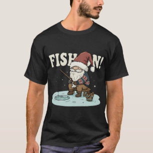 Fröhliche Fisch-Weihnachten Lustiger Weihnachtsman T-Shirt