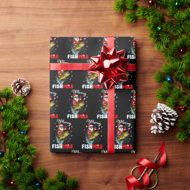 Fröhliche Fisch-Weihnachts-Geschenkverpackung, Fis Geschenkpapier (Feiertagsgeschenk)