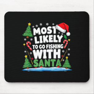 Fröhliche Fischweihnacht Lustiger Fisch Weihnachts Mousepad
