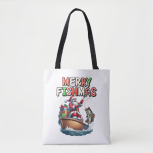 Fröhliche Fischweihnachten Santa Angler Lustiger F