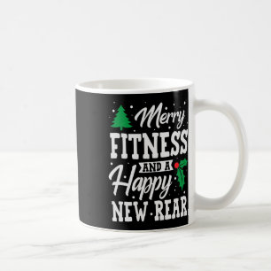Fröhliche Fitness glücklich Neues Rück Workout Wei Kaffeetasse