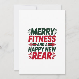 Fröhliche Fitness und Glück Neue Fitness Weihnacht Dankeskarte