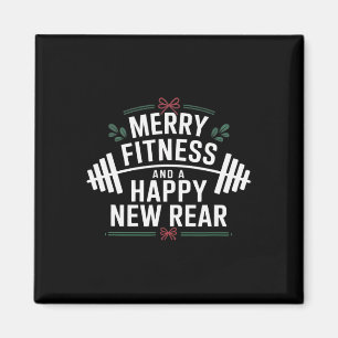 Fröhliche Fitness und glücklich neue hinten lustig Magnet
