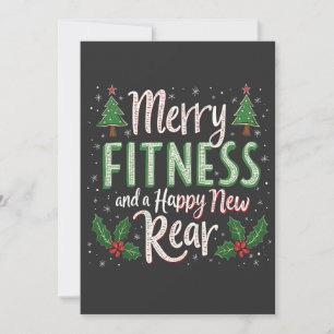 Fröhliche Fitness und glückliche neue rückwärtige Einladung
