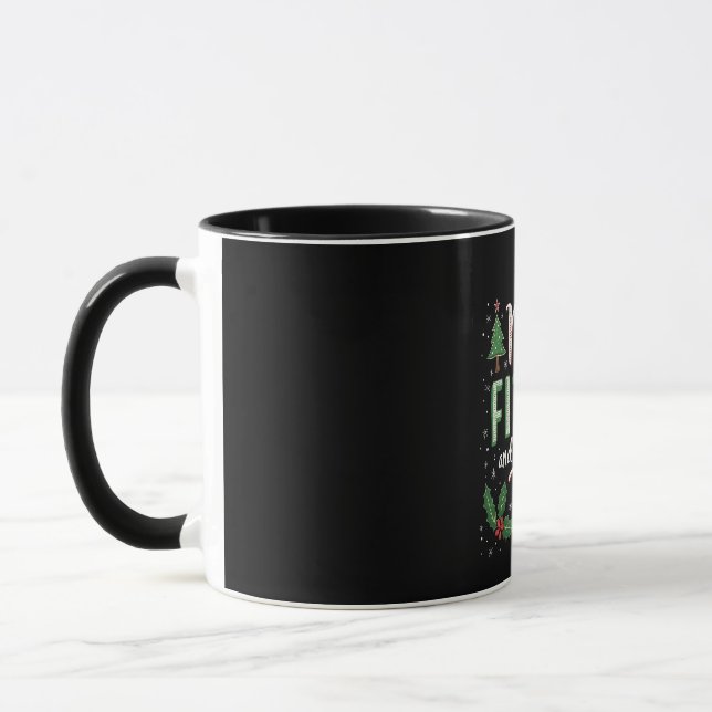 Fröhliche Fitness und glückliche neue rückwärtige  Tasse (Links)