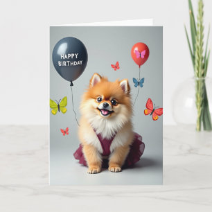 Fröhliche Fluffige Hundekarte Karte