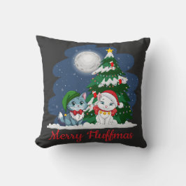 Fröhliche Fluffmas Niedliche Weihnachten Kissen