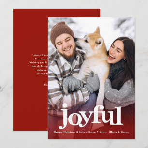Fröhliche Foto-Fette-Typografie-Minimal-Weihnachte Feiertagskarte