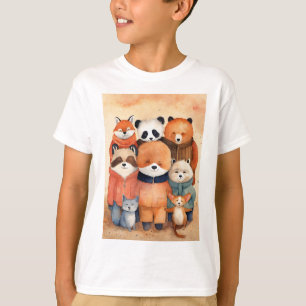fröhliche Freunde, die das Hemd des Kindes kuschel T-Shirt