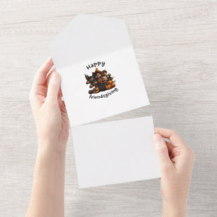 Fröhliche Friendsgiving-Grüße All In One Einladung