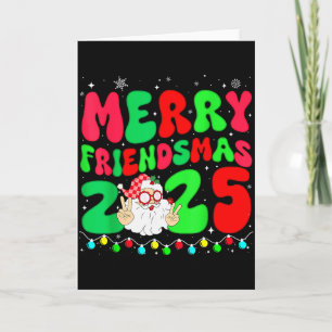 Fröhliche Friendsmas 2025 Weihnachten Freunde pass Karte