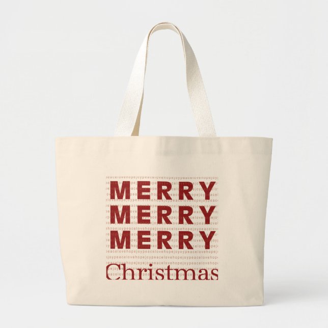 Fröhliche, fröhliche Weihnachten Jumbo Stoffbeutel (Vorne)