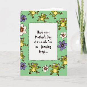 Fröhliche Frosch Muttertagskarte Karte
