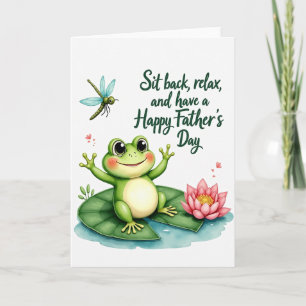 Fröhliche Frosch Vatertagskarte Karte