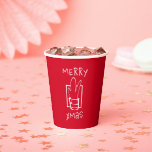 Fröhliche funkelnde Weihnachtsshots Pappbecher