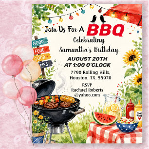Fröhliche Gartenparty zum Sommergeburtstag Einladung