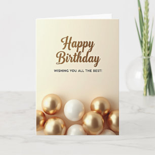 Fröhliche Geburtstags-Glitter-Gold-Karte Karte