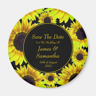 Fröhliche Gelbblüte - Save the Date Magnet