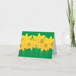 Fröhliche gelbe Daffodien Karte