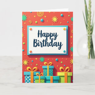 Fröhliche Geschenkboxen Karte