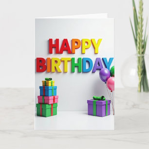 Fröhliche Geschenke Geburtstagskarte Karte