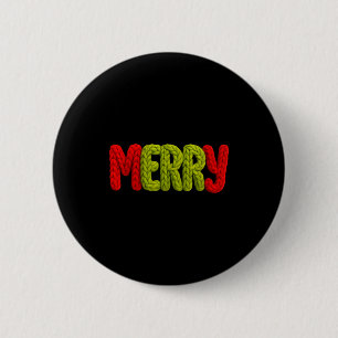 Fröhliche Gestrickte Buchstaben Häkeln Weihnachten Button